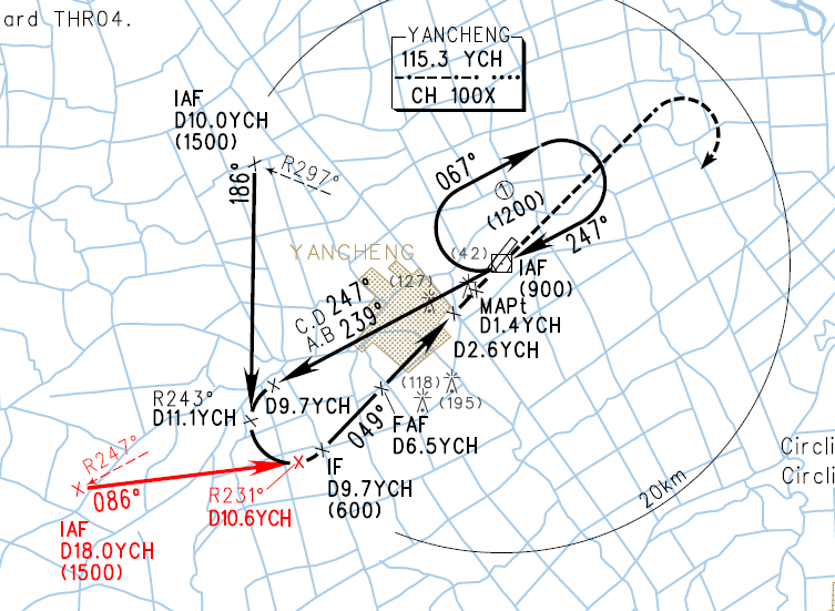 盐城南洋 VOR/DME RWY04 仪表进近程序（AIP）